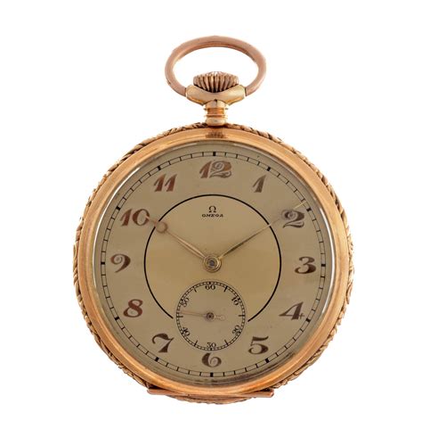 14k yellow gold omega watch o.f pocket watch